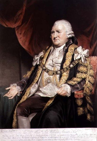Portræt af Sir William Staines, overborgmester i London, indgraveret og pub. 1804 af William Say (1768-1834) (gravering) af William (after) Beechey