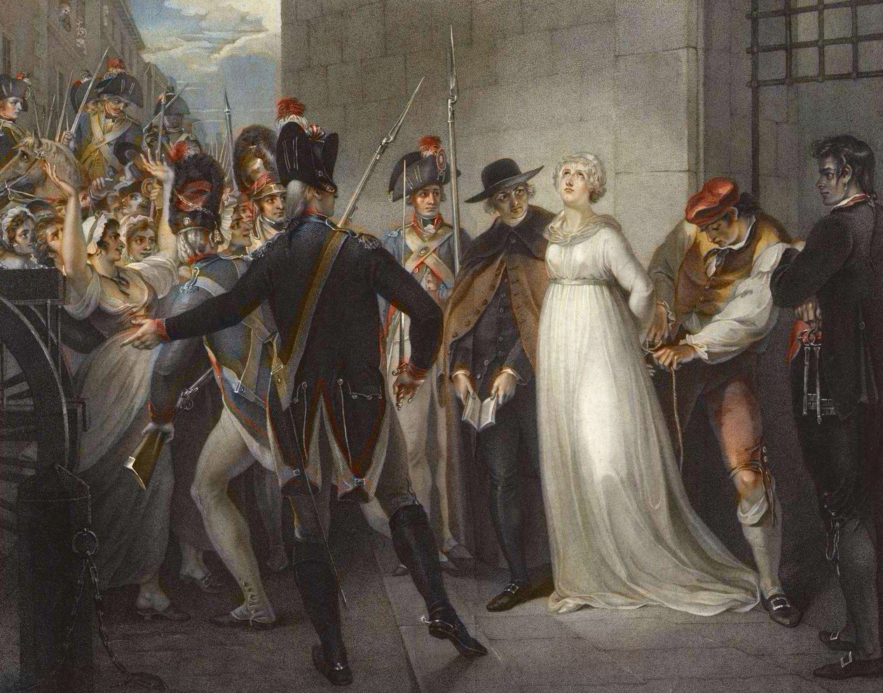 Marie-Antoinette forlader Conciergeriet den 16. oktober af William (after) Hamilton