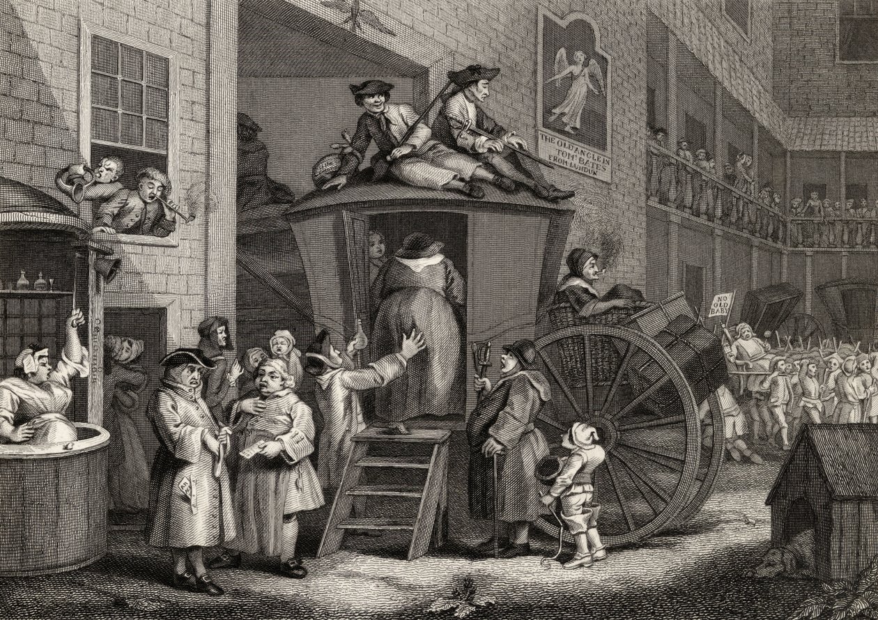 Country Inn Yard, indgraveret af Timothy Engleheart (1803-79) fra 