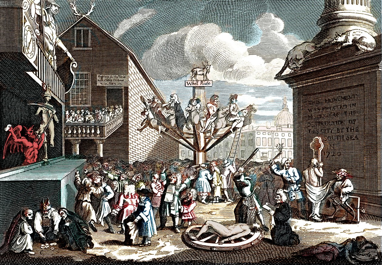 Symbolsk tryk af Sydhavsordningen af William (after) Hogarth