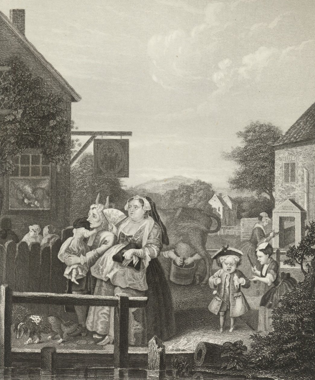 Aften - London - af William (after) Hogarth