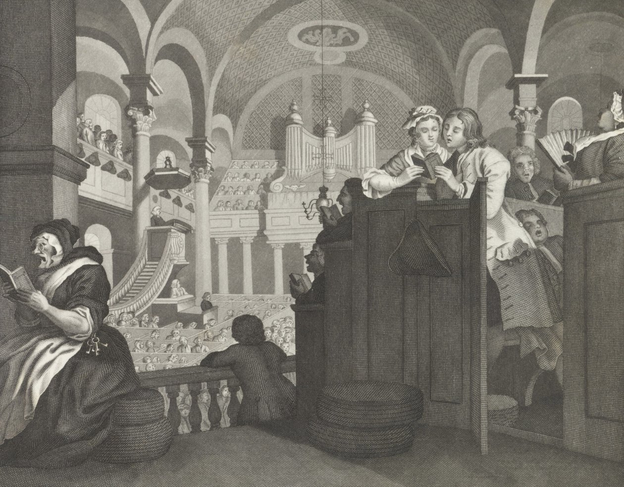 Goodchilds fri søndag - af William (after) Hogarth