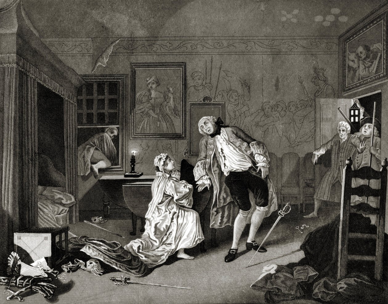 Ægteskab a la Mode af William (after) Hogarth
