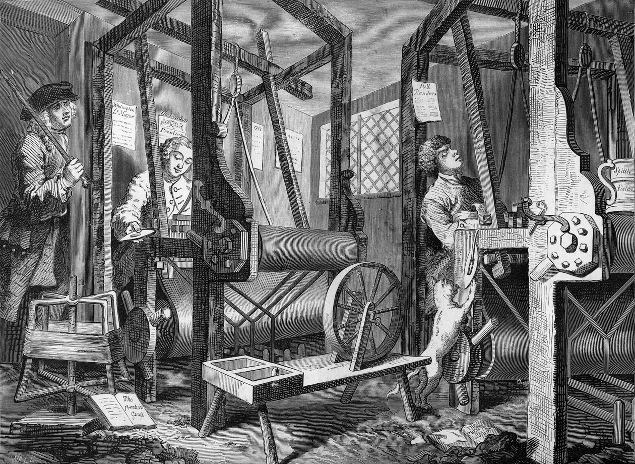 Lærlingene - gravering af William (after) Hogarth
