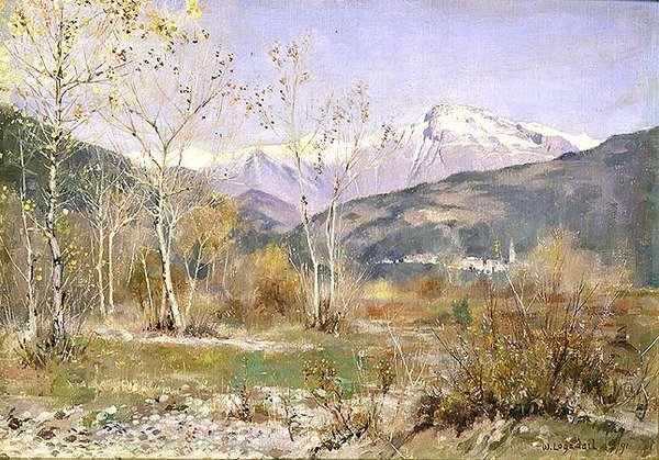 The Clo af Tenda fra Ventimiglia af William (after) Logsdail