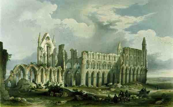 Whitby Abbey fra det sydvestlige, fra 