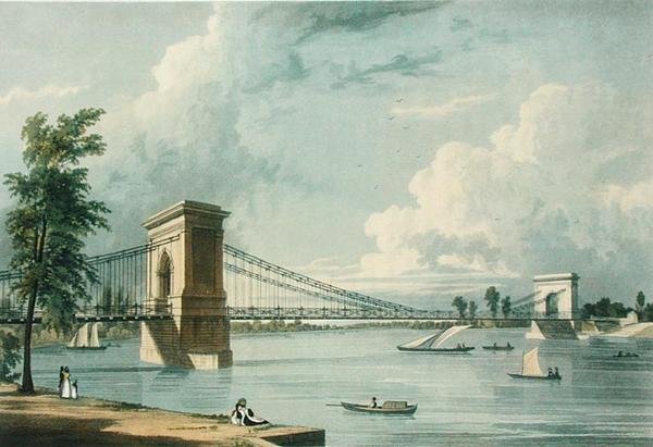 Suspension Bridge, Hammersmith, fra Ackermanns 