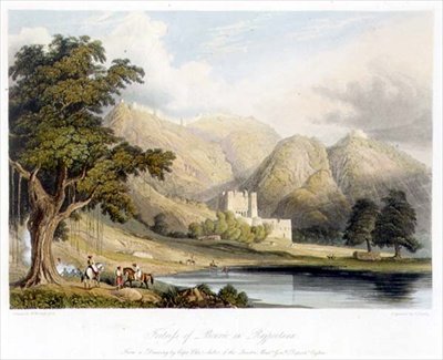 The Fortress of Bowrie i Rajpootana, tegnet af kaptajn Charles Auber fra Quarter Master General