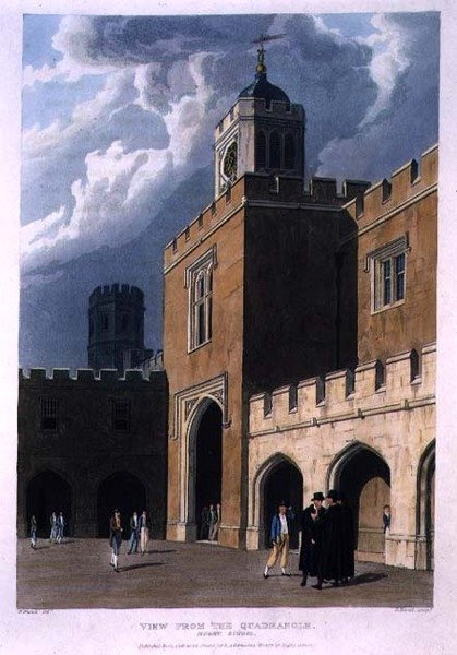 Udsigt fra Quadrangle, Rugby School, fra 