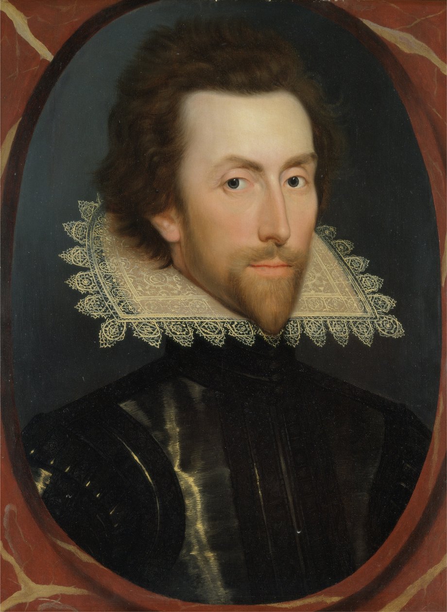 Portræt af Grey Brydges, femte baron Chandos af Sudeley (ca. 1581-1621) ca. 1615 (olie på panel) af William (attr. to) Larkin