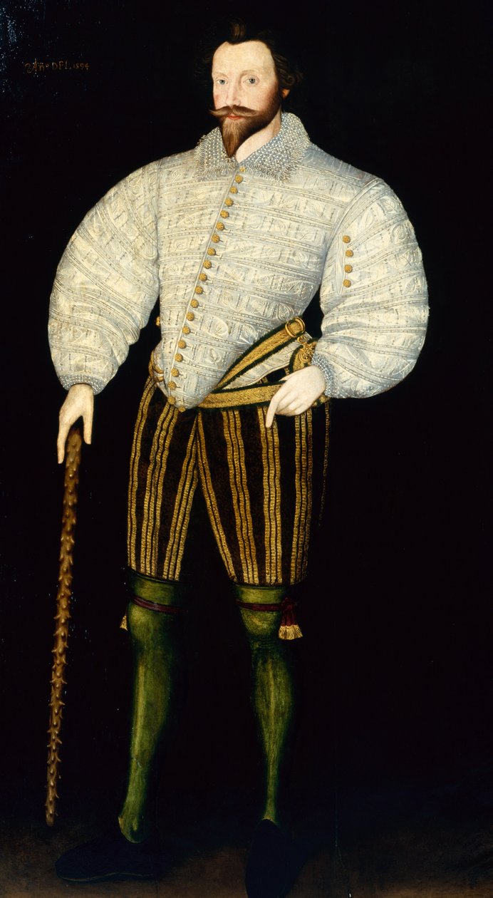 Portræt af Sir Francis Drake af William (follower of) Larkin