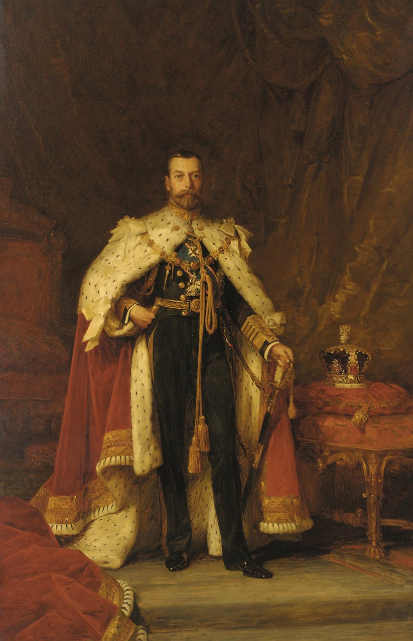 Kroningsportræt af kong George V, efter Sir Luke Fildes (olie på lærred) af William A. Menzies