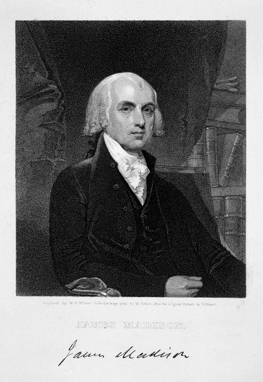 James Madison, 4. præsident for USA, 1800-tallet af William A Wilmer
