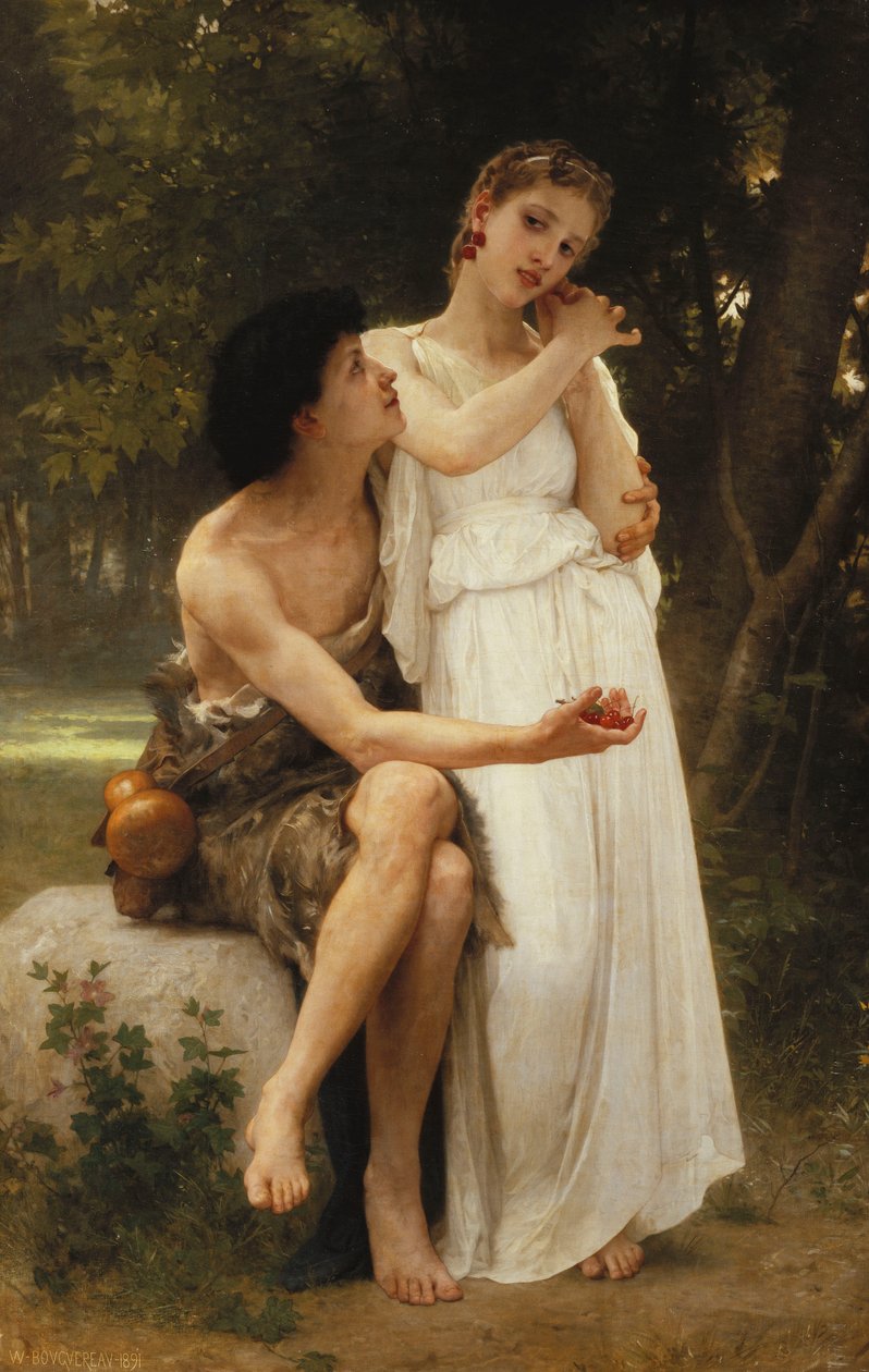 Første smykker; Premier Bijoux, 1891 af William Adolphe Bouguereau