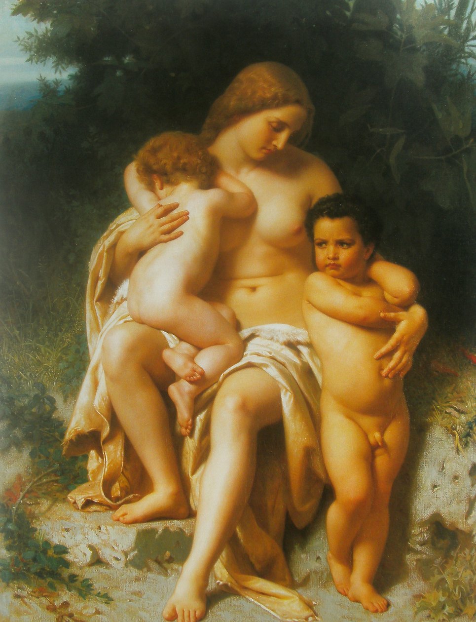 Fransk:  Première discorde Det første skænderi af William Adolphe Bouguereau
