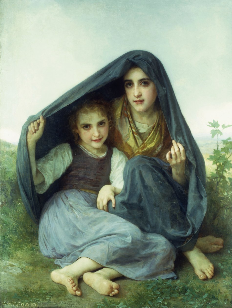 The Shelter, 1891 af William Adolphe Bouguereau
