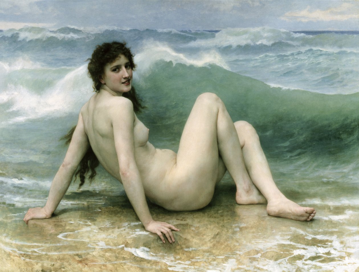 Bølgen, 1896 af William Adolphe Bouguereau