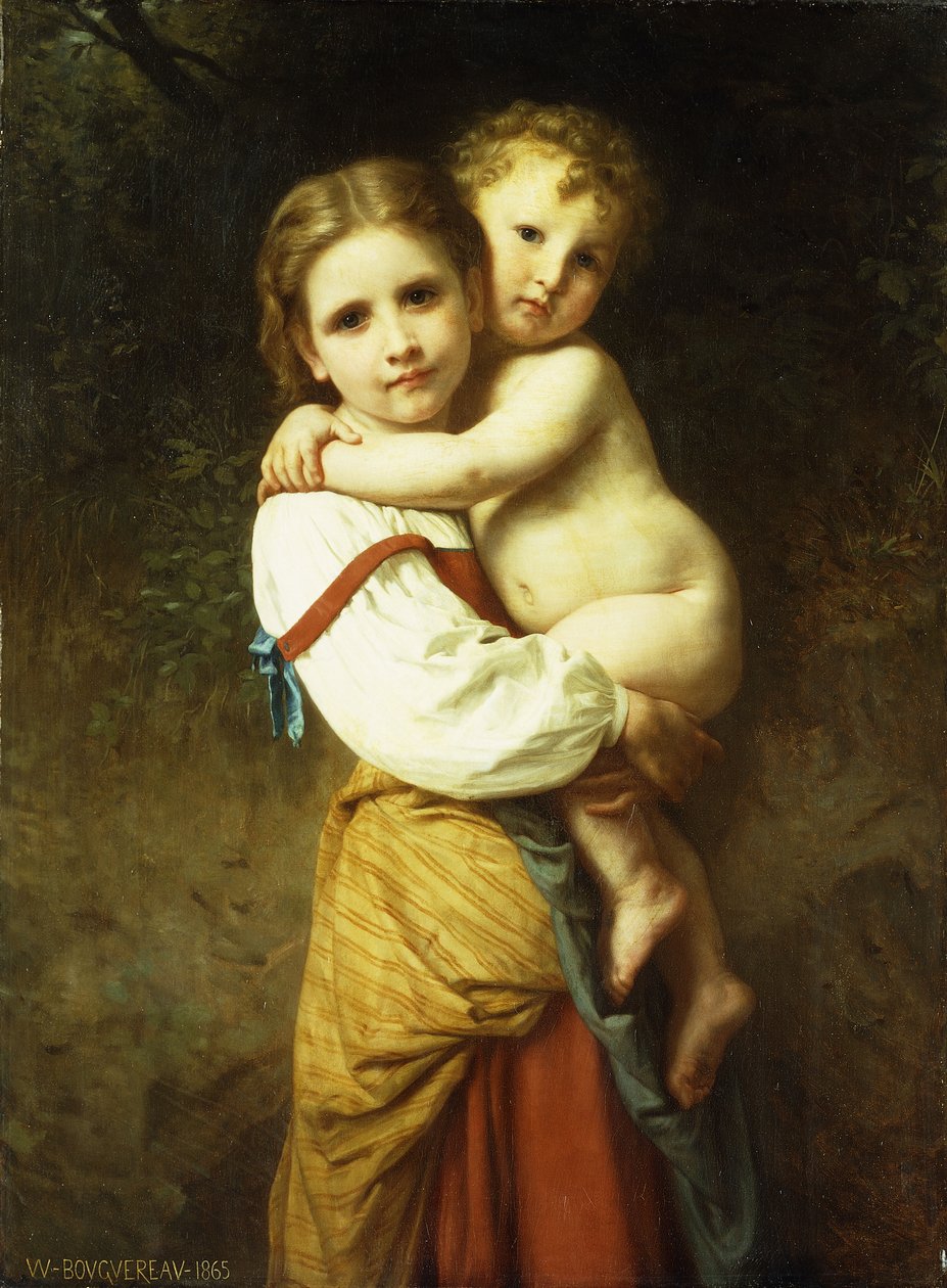 Storesøsteren; Den store søster, 1865 af William Adolphe Bouguereau