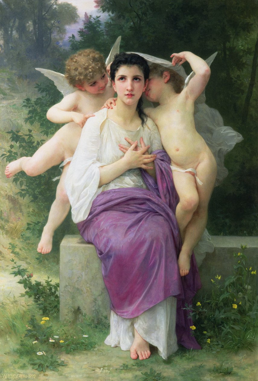 Hjertets opvågning, 1892 af William Adolphe Bouguereau
