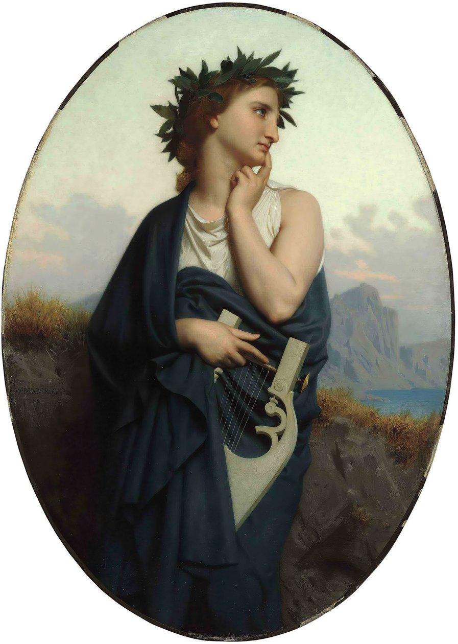 Muse Philomèle, 1861. af William Adolphe Bouguereau