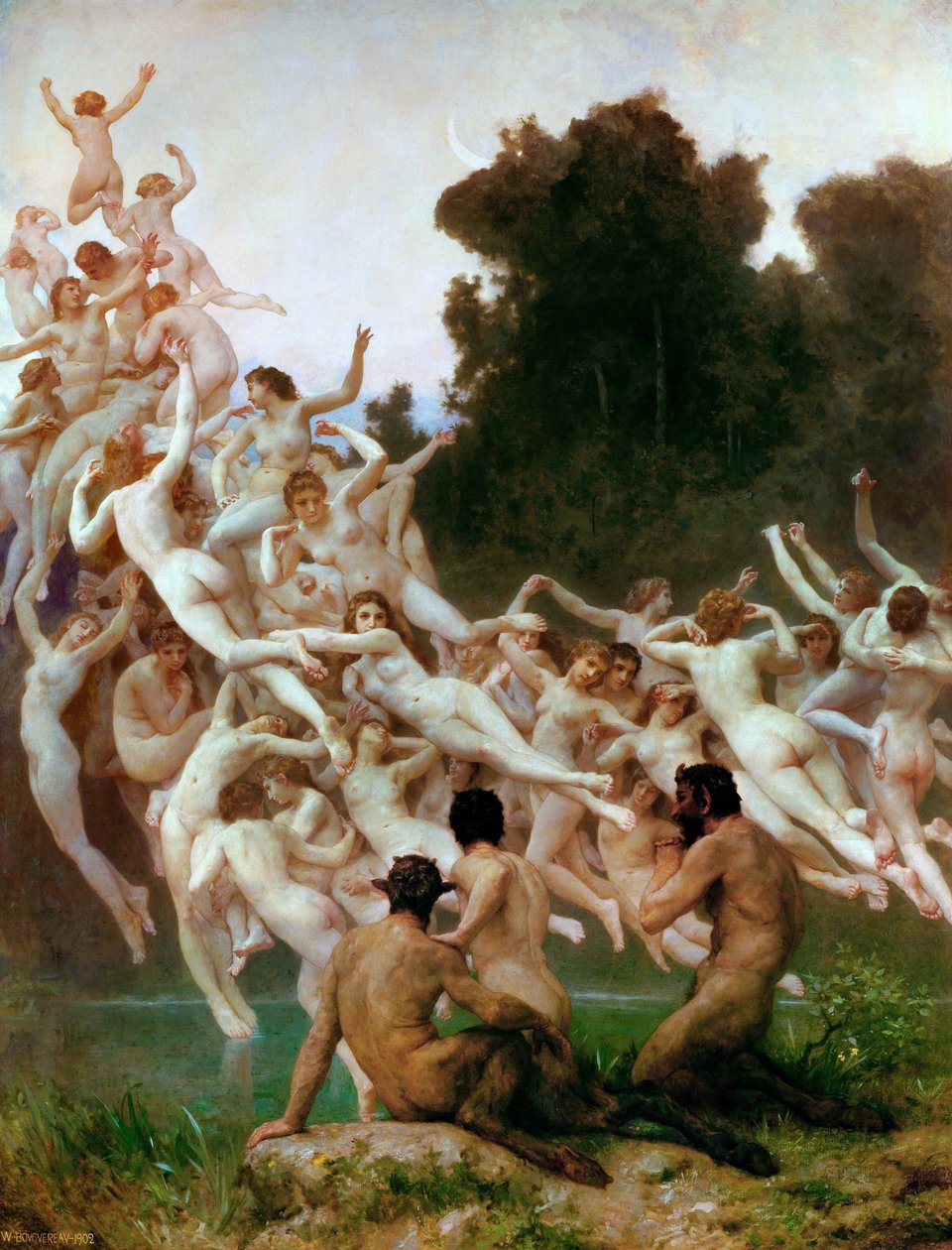 The Oreads Les Oréades af William Adolphe Bouguereau