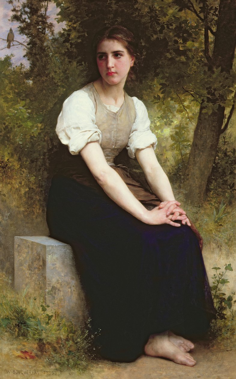 The Song of the Nightingale, ca. 1895 (olie på lærred) af William Adolphe Bouguereau