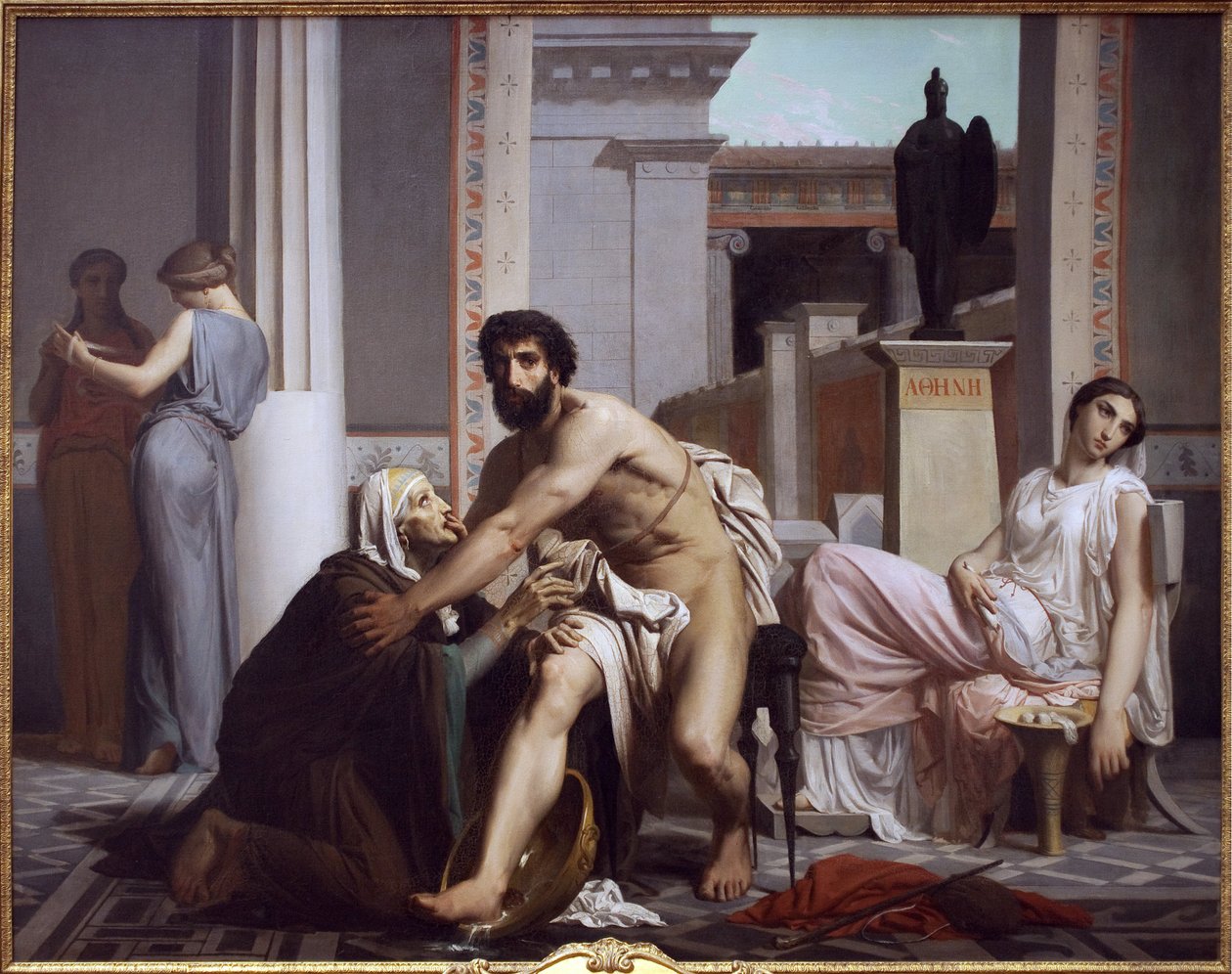 Ulysses genkendt af sin sygeplejerske, Euryclee af William Adolphe Bouguereau