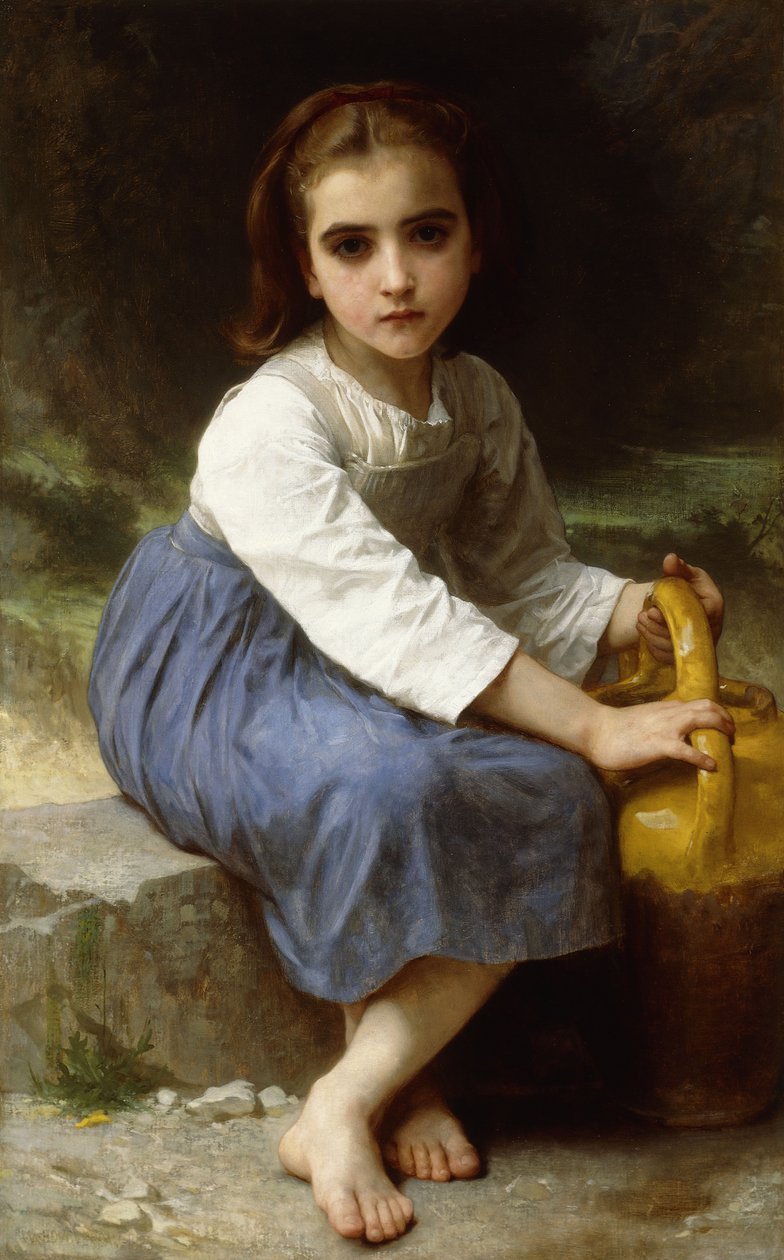 Ung pige med en kande; Ung pige med en kande, 1885 af William Adolphe Bouguereau