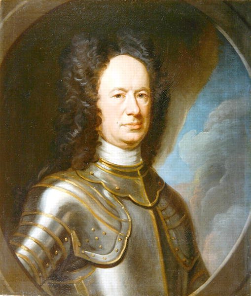 Portræt af oberst Alexander Campbell af Finab (f.1669) 1715 (olie på lærred) af William Aikman