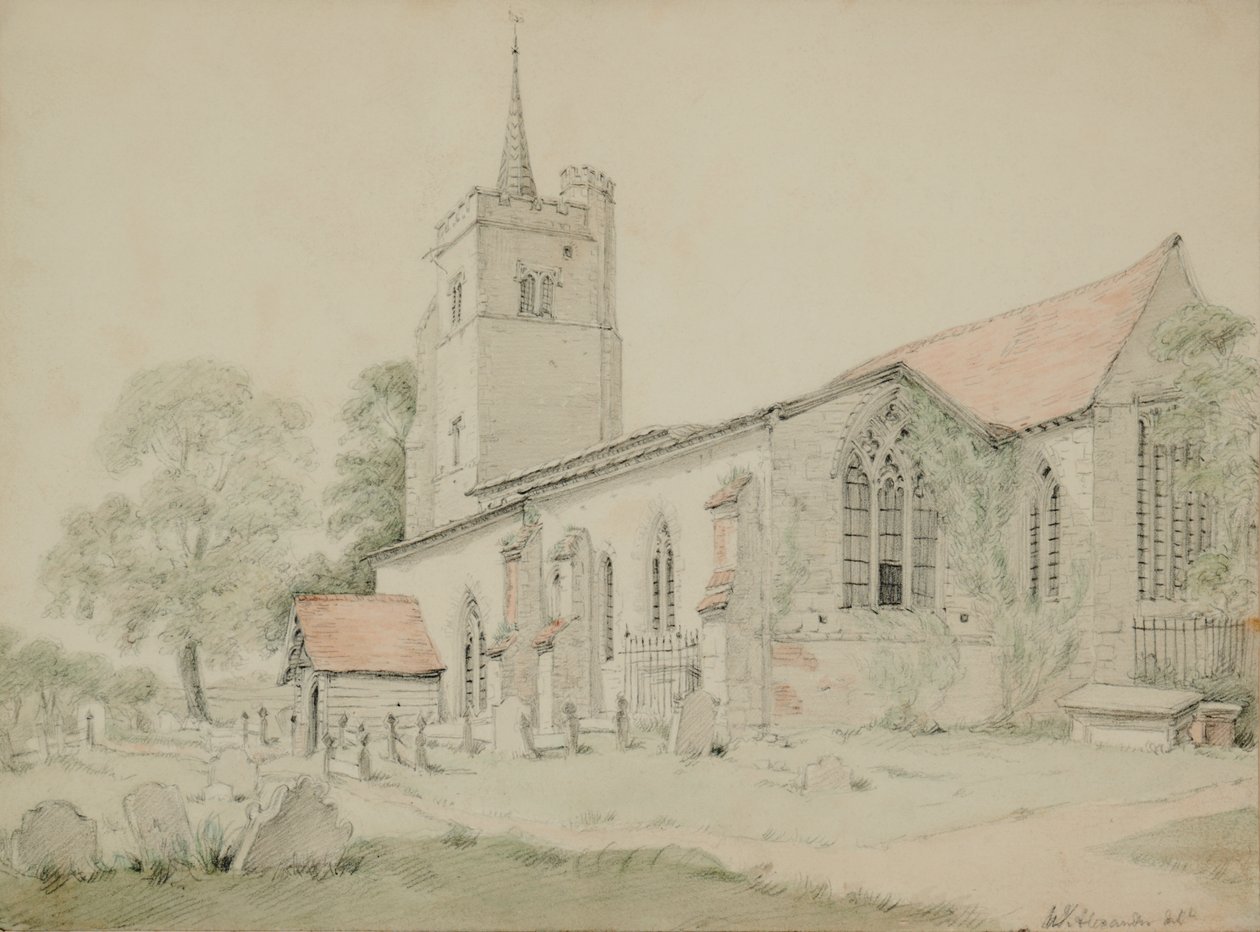 Aldenham Church, Hertfordshire af William Alexander