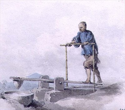 Kinesisk arbejder på arbejde (akvarel) af William Alexander