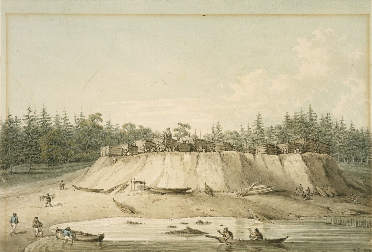 Indian Village, Point Mudge af William Alexander