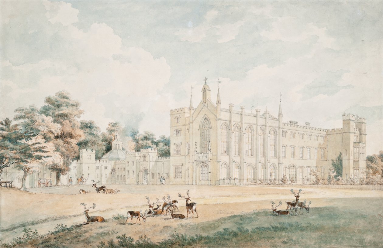 Udsigt fra det sydvestlige, Cassiobury, Hertfordshire af William Alexander