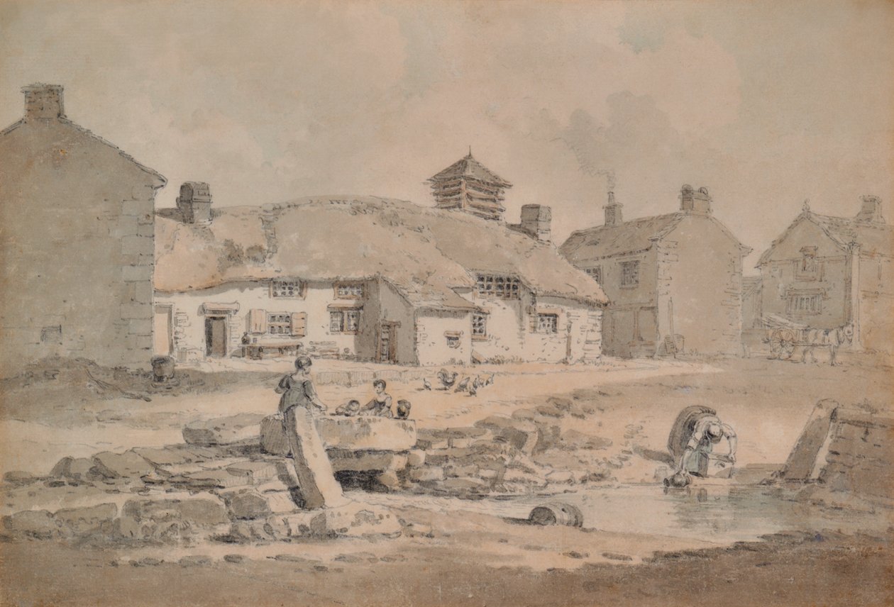 Landsbyscene af William Alexander