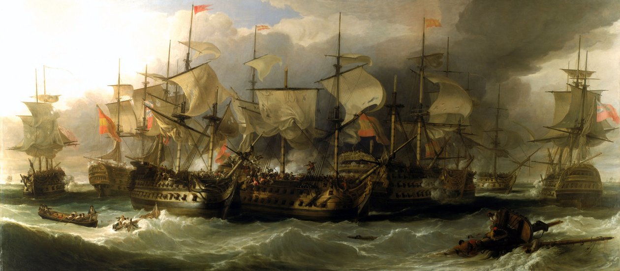 Slaget ved Cape Saint Vincent (Portugal), 14. februar af William Allan