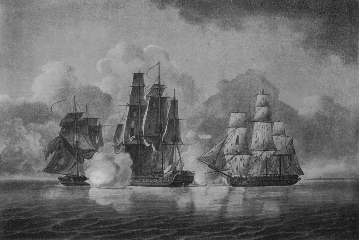 Capture of the Pallas, c1801 af William Anderson