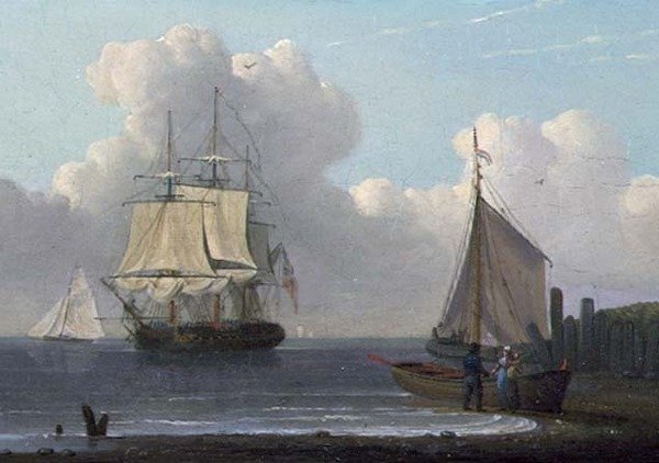 Forsendelsesscene (olie på lærred) af William Anderson