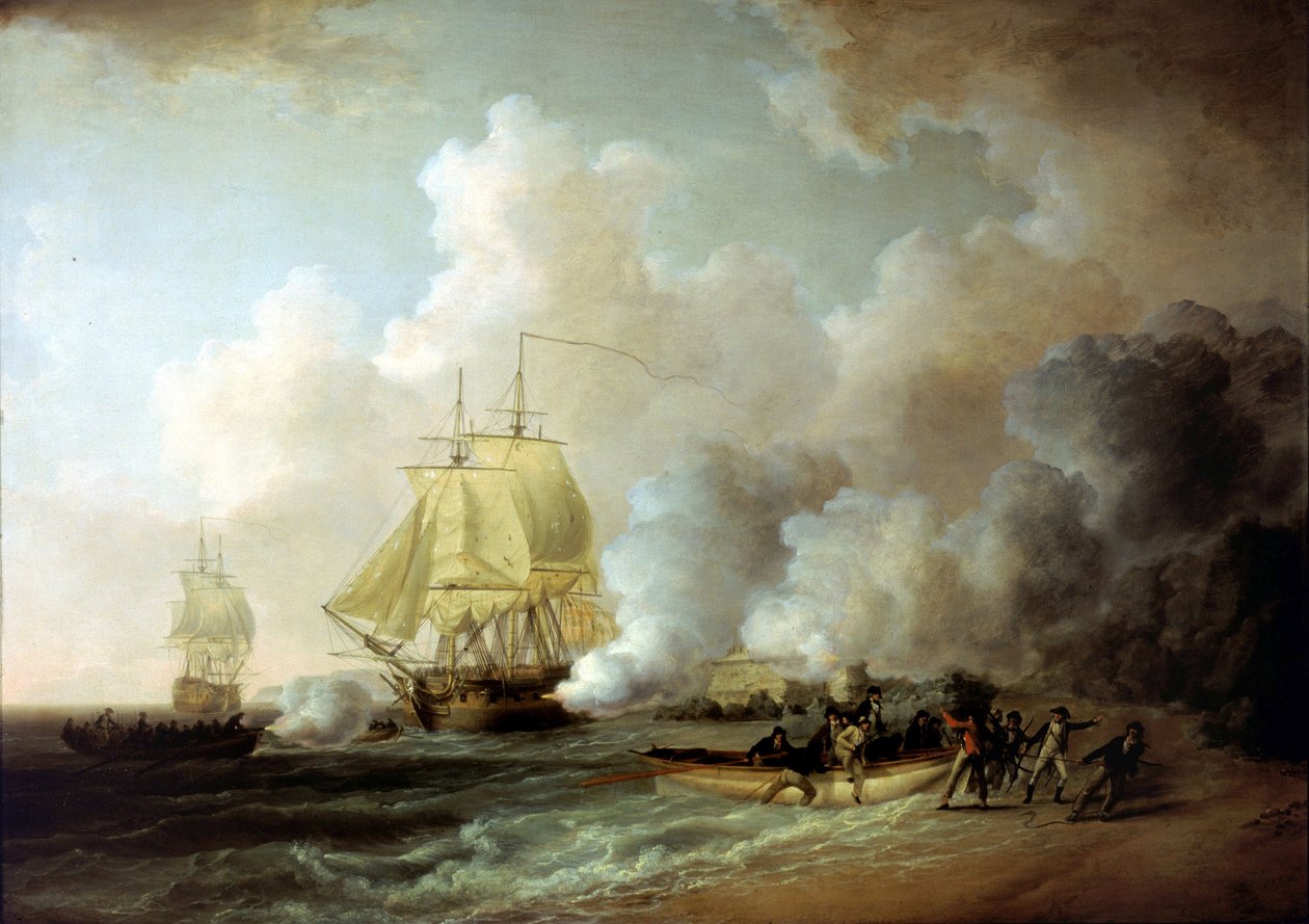 Briternes erobring af Fort Louis (Martinique) den 20. marts 1794 af William Anderson