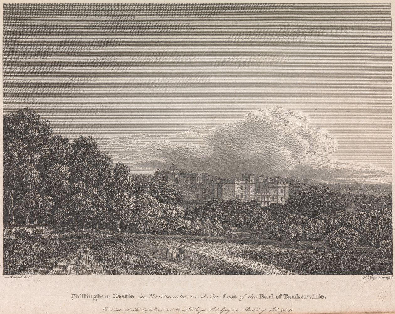 Chillingham Castle i Northumberland, The Seat of the Earl of Tankerville (udgivet af W. Angus): Plade 62; side 62 (bind 1) af William Angus