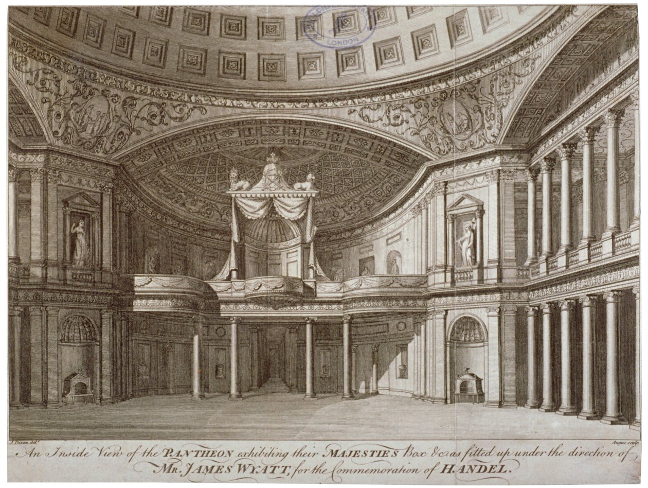 Det indre af Pantheon, Oxford Street, Westminster, London, 1784 af William Angus