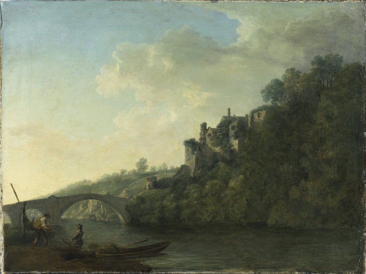 Lismore Castle fra Vesten (olie på lærred) af William Ashford