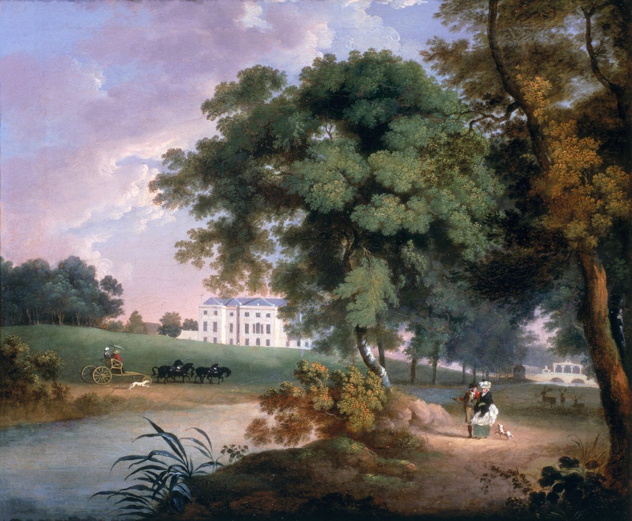 Udsigt over et hus i Irland af William Ashford