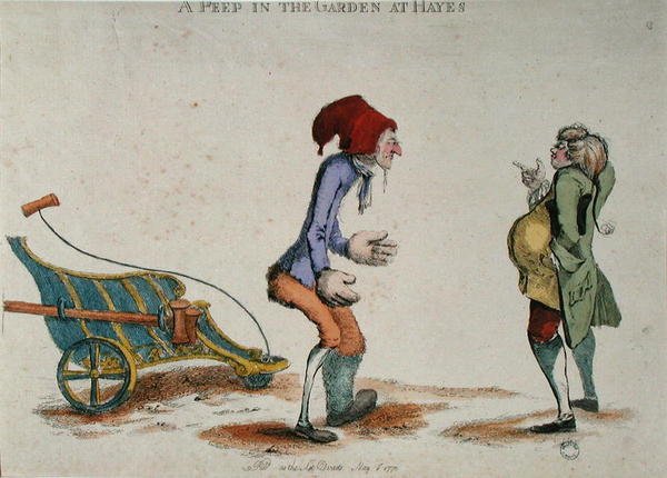 Et kig i haven i Hayes, maj 1773 (farvet stik) af William Austin