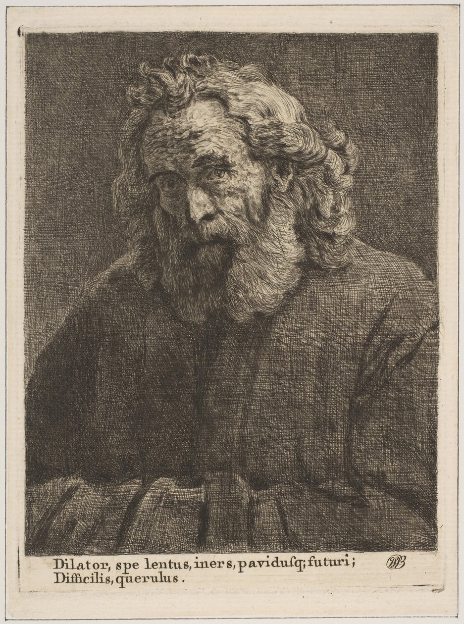 Gammel mand med langt skæg, 1761. af William Baillie