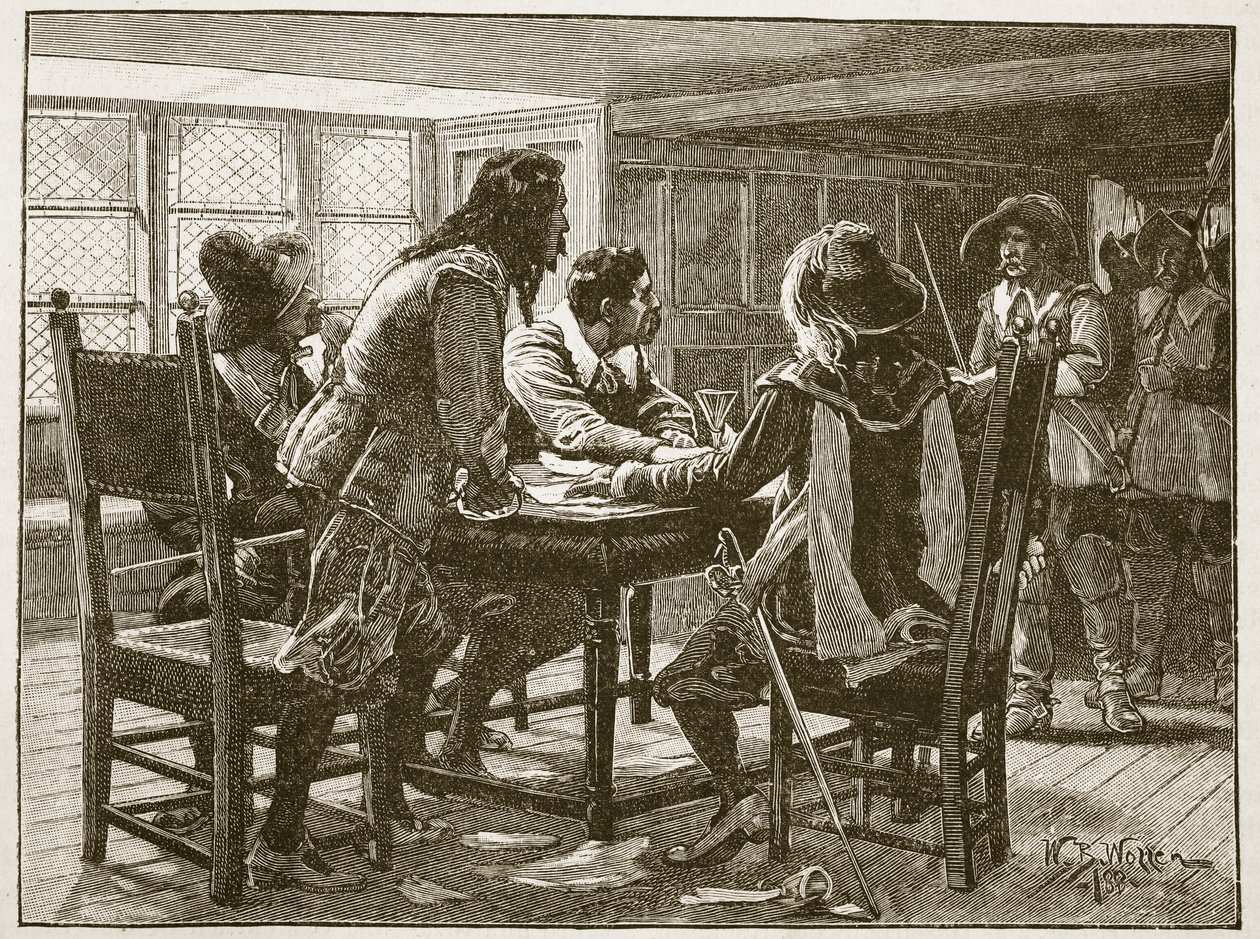 Anholdelse af de sammensvorne ved havfruen, illustration fra 