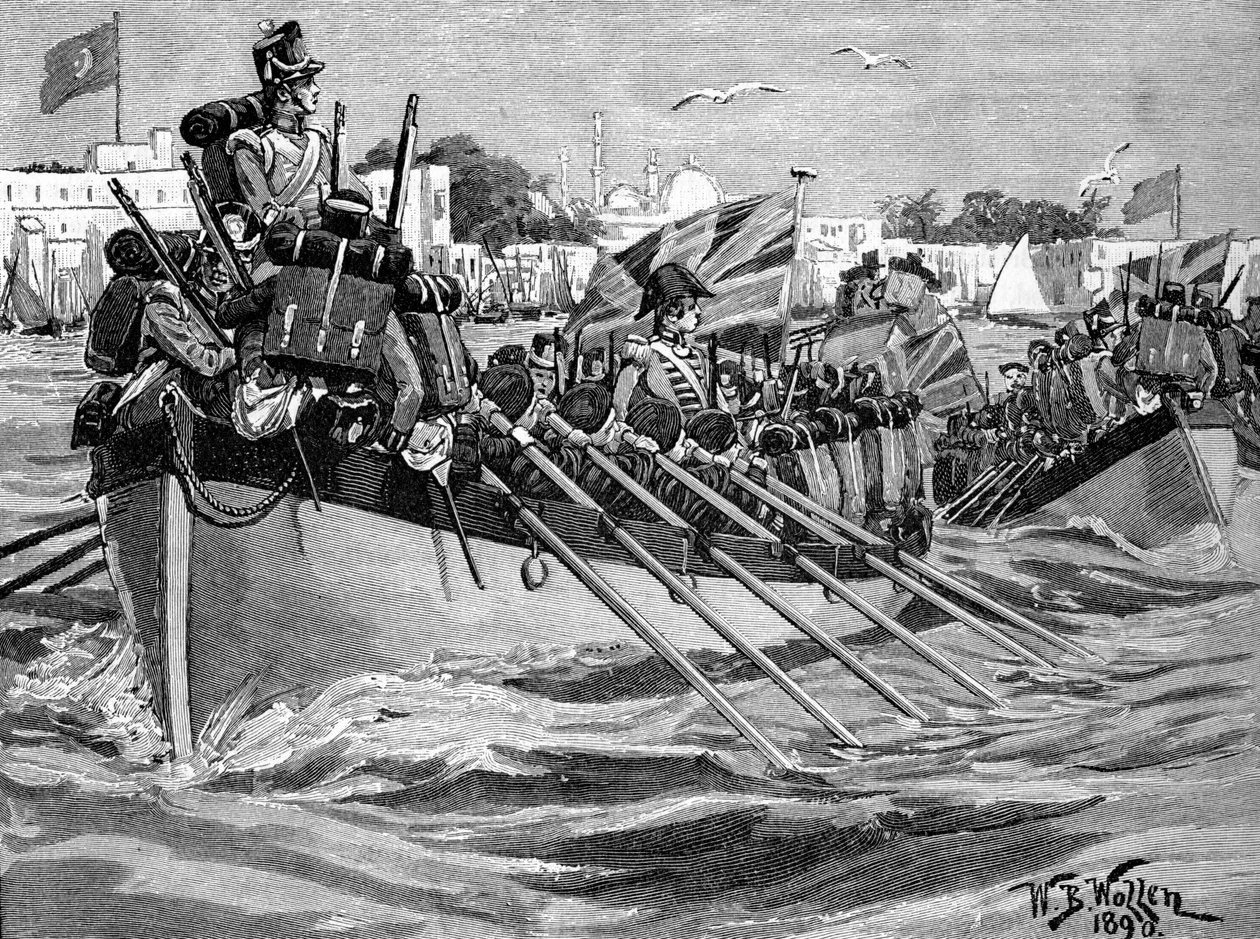 Britiske troppers afgang fra Alexandria af William Barnes Wollen