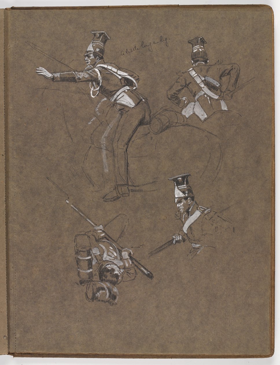 Studier til oliemaleriet, ?Flaget: Albuhera, 16. maj 1811? af William Barnes Wollen