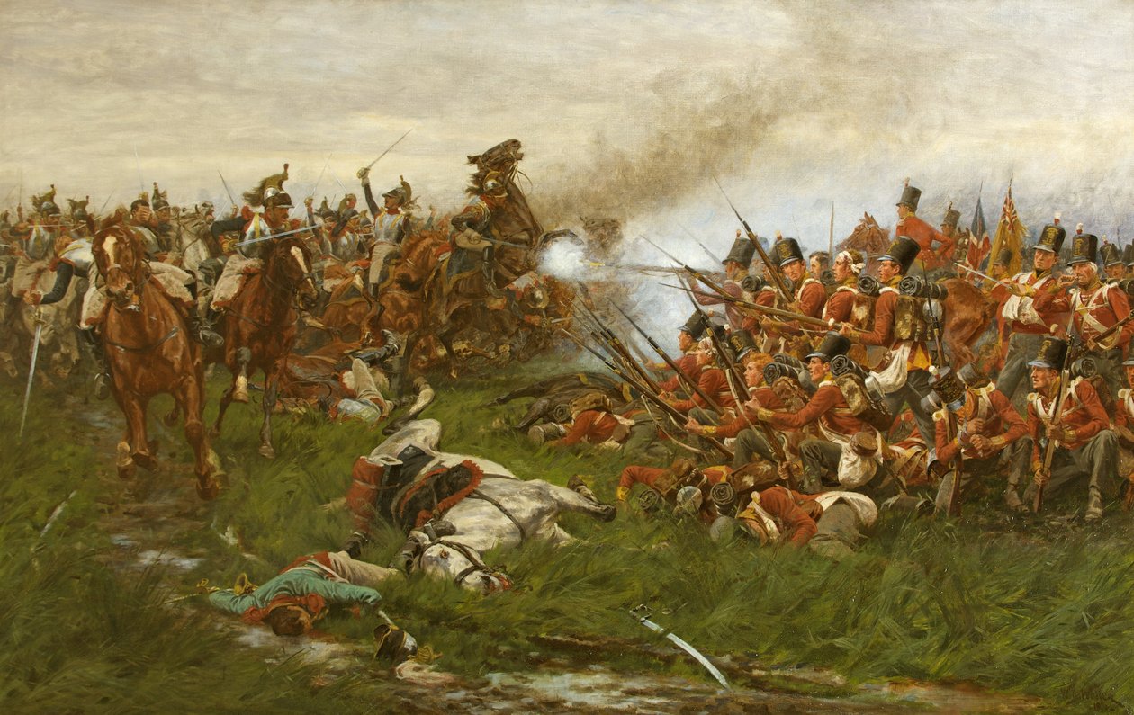 Det 28. (1. Gloucestershire Regiment) ved Waterloo af William Barnes Wollen
