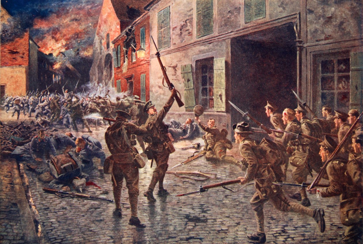 Coldstream Guards ved Landrecies, august 1914 af William Barnes Wollen