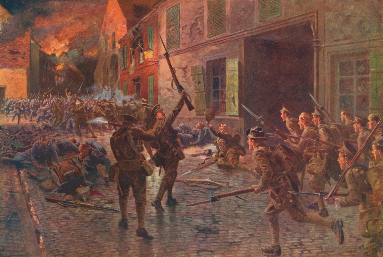 Coldstream-vagterne ved Landrecies, august 1914, 1915 1928 af William Barnes Wollen